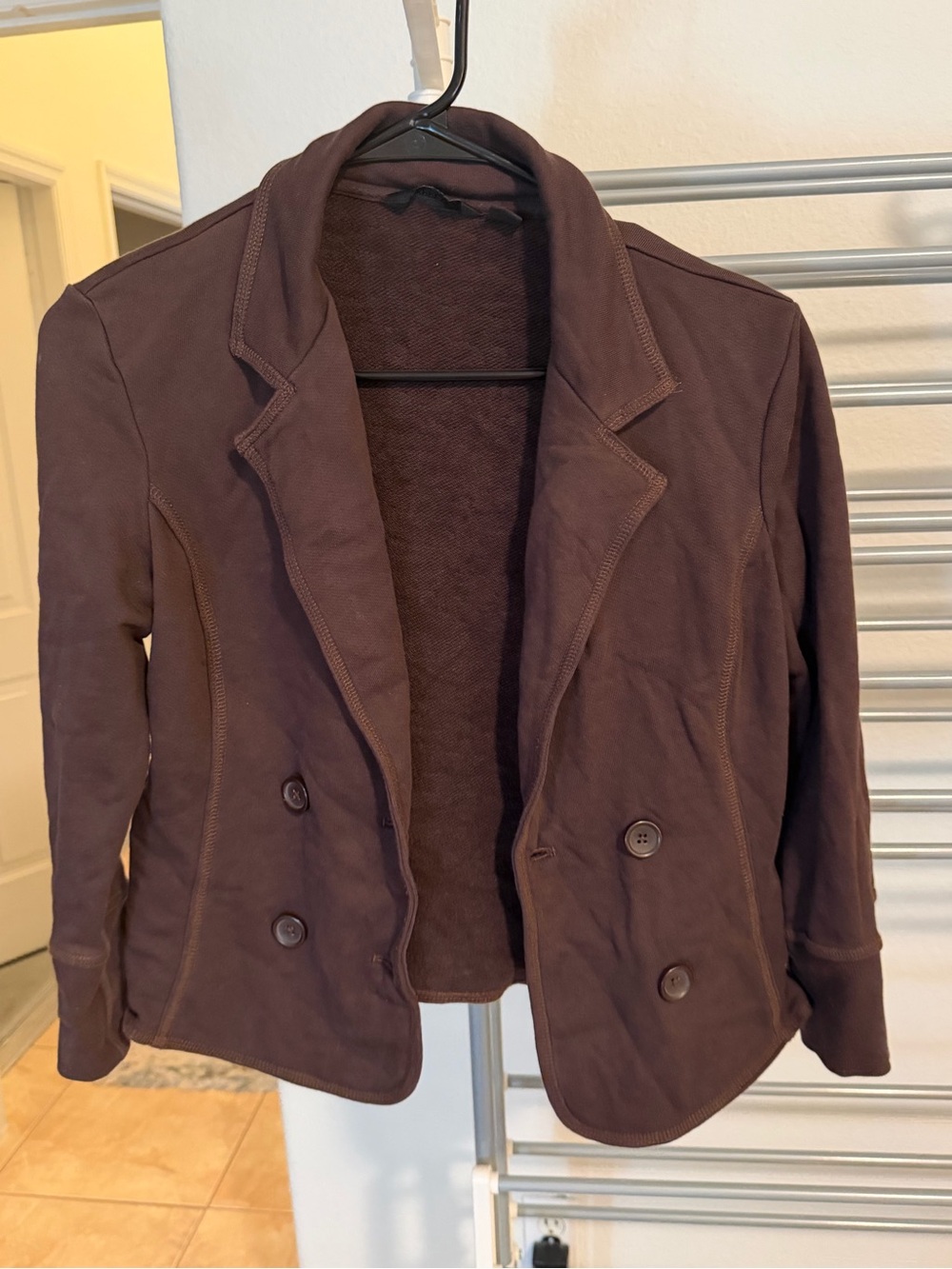 Express Women's Dark Brown Double-Breasted Blazer